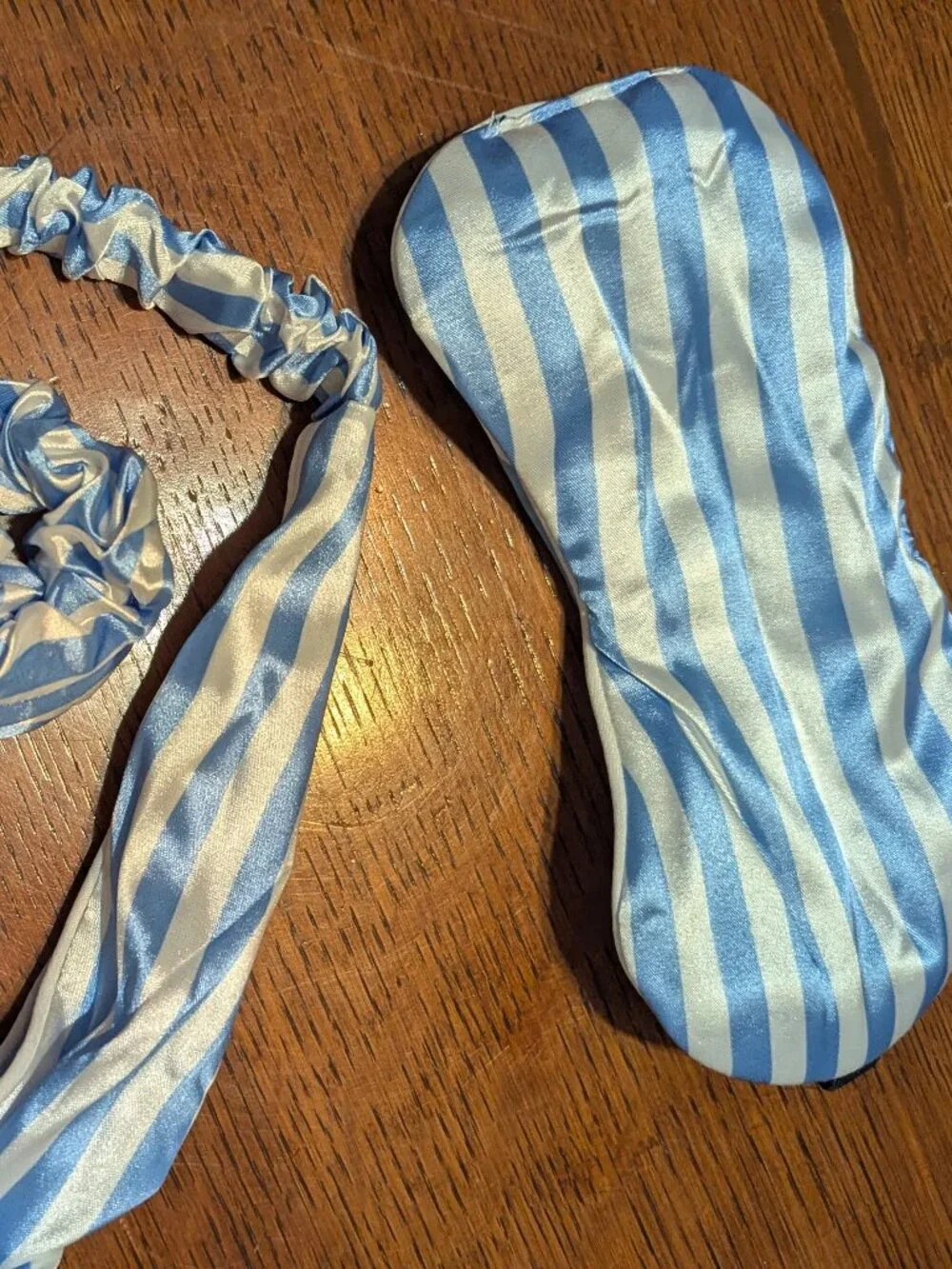 Matching headband, scrunchie, and eye mask
